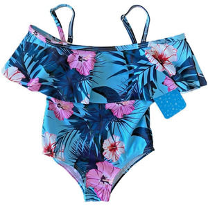 Toddler Baby Girl 1-Piece Swimsuit Bathing Suit Floral Size 2Y Multicolor